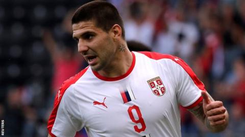 Serbia forward Aleksandar Mitrovic