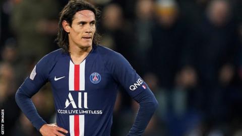 PSG striker Edinson Cavani