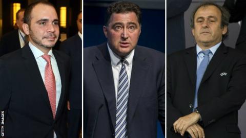 Prince Ali, Domenico Scala and Michel Platini
