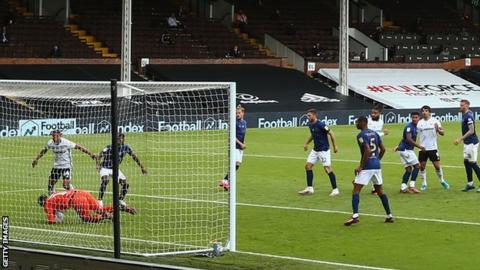 Fulham against Brentford in June