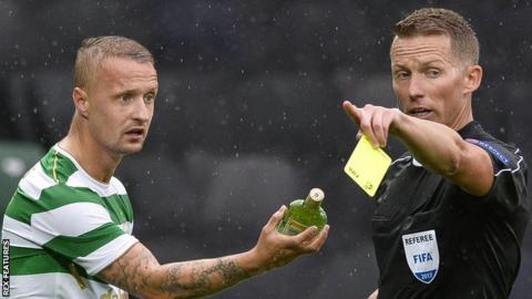 griffiths leigh celtic linfield striker rosenborg captain scott says could brown face fit provoking banned fans game
