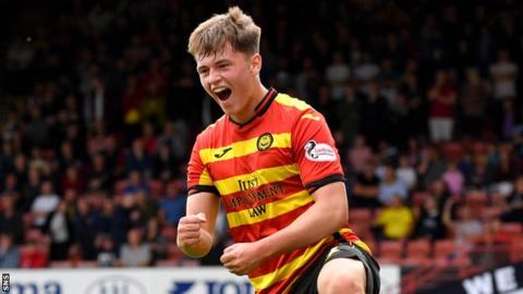 James Penrice celebrates his goal