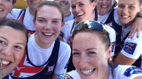 Great Britain's women's rowing Eight