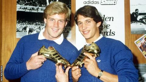 Kerry Dixon (left) and Gary Lineker