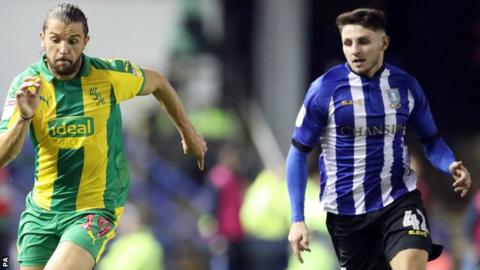 Matt Penney (right) in action for Sheffield Wednesday
