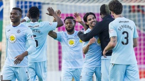 Partick Thistle's win against Hamilton moved them to within three points of sixth place