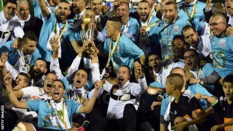 Entente Setif celebrate winning 2014 Afircan Champions League