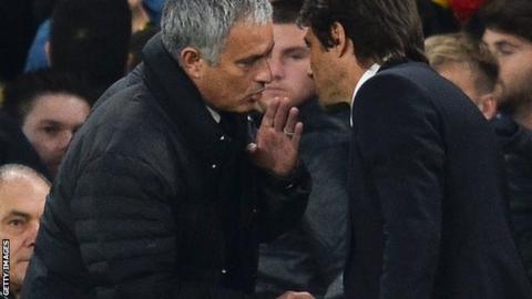 Jose Mourinho and Antonio Conte