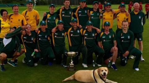 Guernsey celebrate beating Jersey