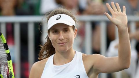 Johanna Konta waving