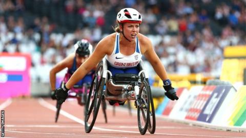Hannah Cockroft wins gold at the 2017 World Para-athletics Championships in London
