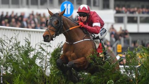 Tiger Roll jumping a fence