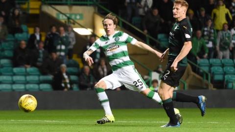 Stefan Johansen scored a late second for Celtic