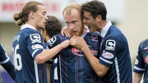 Ross County players celebrating