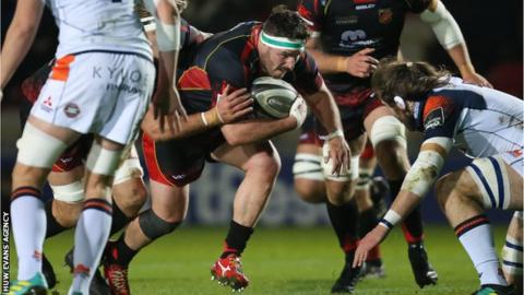 Ryan Bevington powers forward against Edinburgh