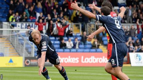 Ross County players celebrating