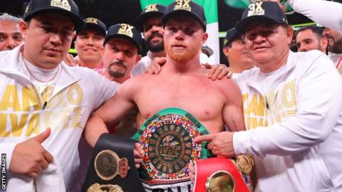 Alvarez previously held the IBF, WBA and WBC belts at middleweight
