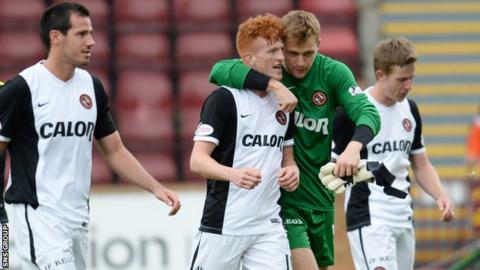 Simon Murray scored his first Premiership goal in the win at Fir Park