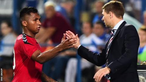 Rangers lead the tie thanks to an Alfredo Morelos goal in Croatia