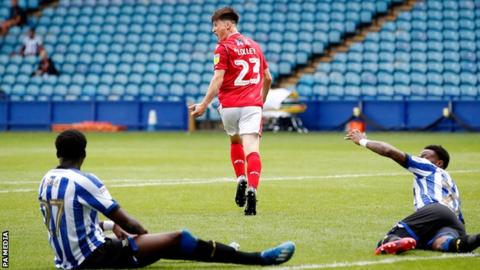 Joe Lolley celebrates