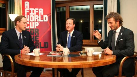 Prince William and David Beckham were involved in England's bid