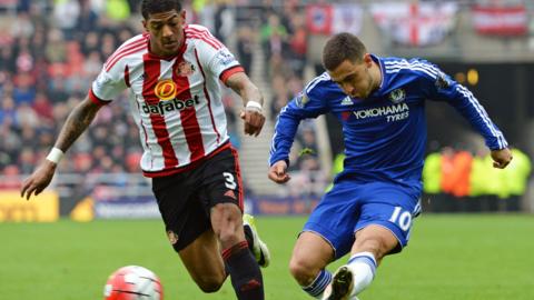 Patrick van Aanholt and Eden Hazard