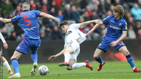 Daniel James is fouled