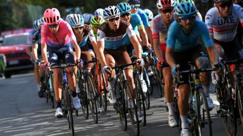 The peloton pictured in action in the 2019 Giro