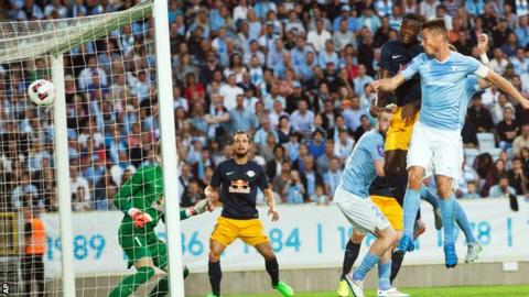 Markus Rosenberg scores for Malmo against Salzburg