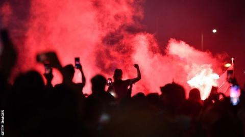 Liverpool fans celebrate