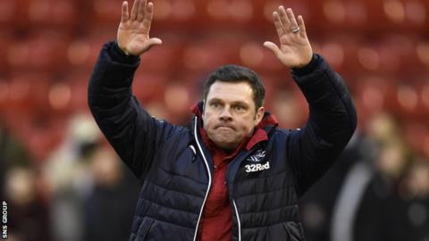 Rangers interim manager Graeme Murty will stay in the role until the end of the season