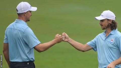 Henrik Stenson (left) and Tommy Fleetwood