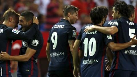 Atletico players celebrate