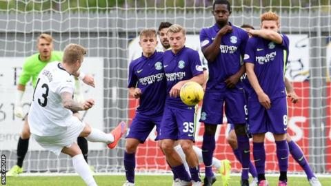 Gibson found the top corner from a free-kick on 55 minutes