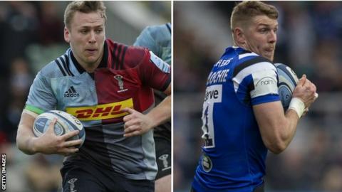 Alex Dombrandt (left) and Ruaridh McConnochie (right) are two of the four uncapped players in the squad