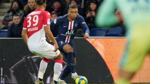 Monaco 1 4 Paris Saint Germain Kylian Mbappe Scores Twice To Send