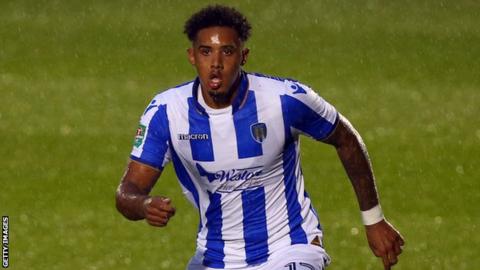 Cole Kpekawa in action for Colechester United