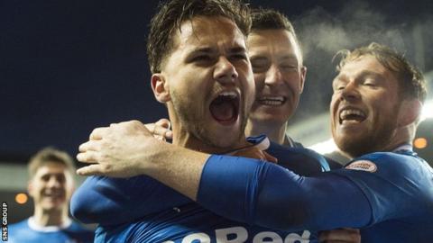 Harry Forrester scored a stoppage-time winner for Rangers at Ibrox