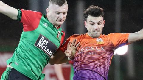 Monday was the second time this season Glentoran have let a one-goal lead slip against Glenavon