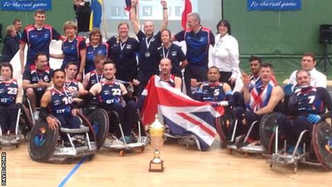 Great Britain celebrate their victory over Sweden