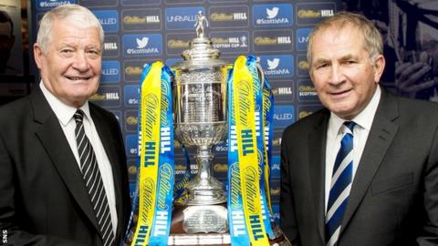 Archie Knox and Allan McRae with the Scottish Cup