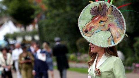 A racegoer at Royal Ascot