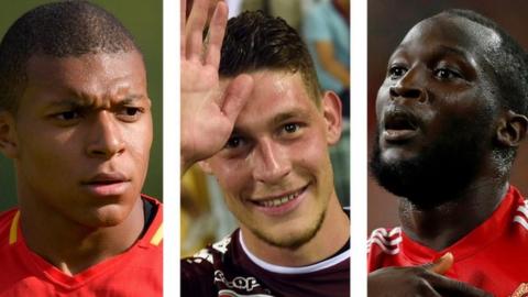 Kylian Mbappe, Andrea Belotti, Romelu Lukaku
