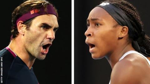 Roger Federer and Coco Gauff