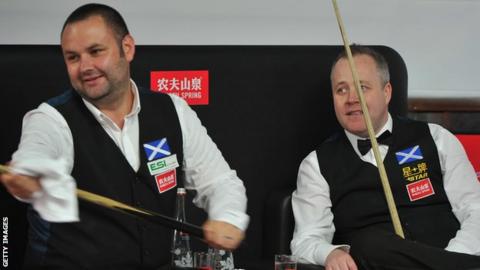 Stephen Maguire and John Higgins