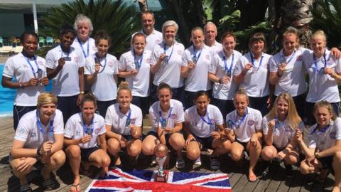 The GB team with their bronze medals from the World Cup