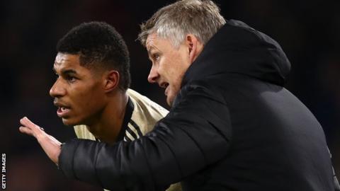 Marcus Rashford and Ole Gunnar Solskjaer