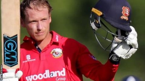 Tom Westley reaches 100 for Essex against Middlesex at Radlett