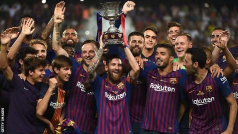 Barcelona are the Spanish Super Cup holders after beating Sevilla last season