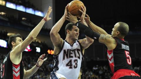 New Jersey Jets against Toronto Raptors at London's O2 arena